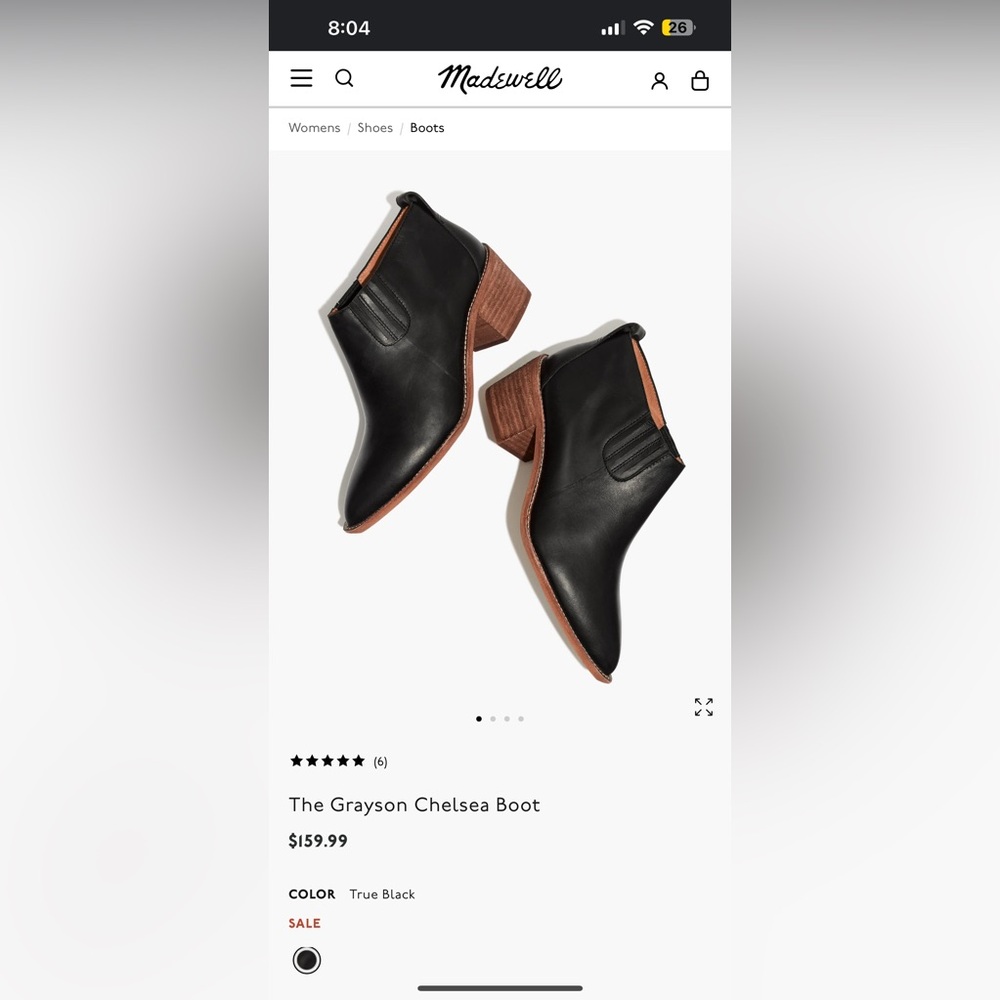 NEW Madewell The Grayson Chelsea Boot